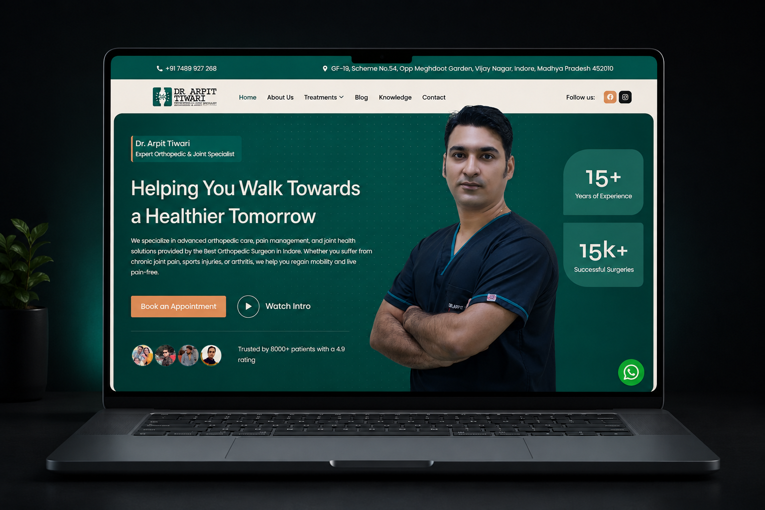 Scaling a Joint Replacement Practice with High-Intent SEO & Lead Gen